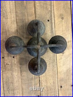 Antique Bronze Spanish Mexico Brass Mission Church 5 Bell Altar