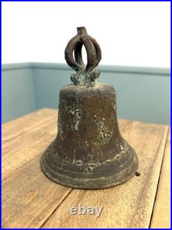 Antique Bronze Spanish Mexico Brass Mission Heavy Church Single Bell 7