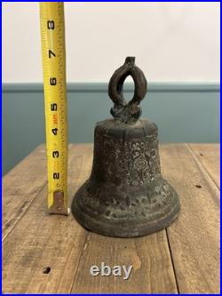 Antique Bronze Spanish Mexico Brass Mission Heavy Church Single Bell 7