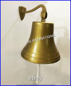 Antique Brown Nautical Ship Big Bell Ring Home Kitchen Outdoor Indoor Door Be