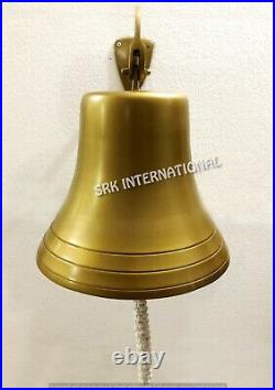 Antique Brown Nautical Ship Big Bell Ring Home Kitchen Outdoor Indoor Door Be