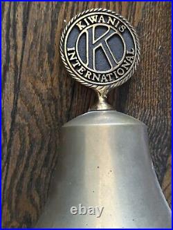 Antique Cast Brass Bell Call To Meeting Kiwanis International