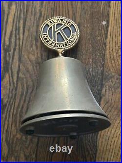 Antique Cast Brass Bell Call To Meeting Kiwanis International