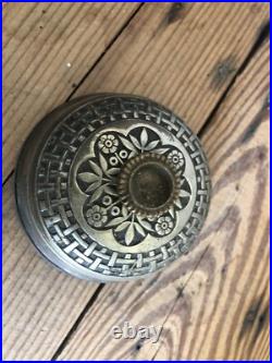 Antique Cast Brass Bell Windup Mechanical Ornate 1800s