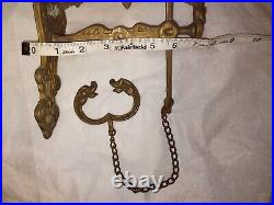 Antique Cast Brass Drawstring Doorbell Monastery Angel Church Bell Pull with Chain