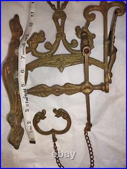 Antique Cast Brass Drawstring Doorbell Monastery Angel Church Bell Pull with Chain