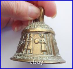 Antique Cast Bronse Brass Metal Mans Hold Head Bell