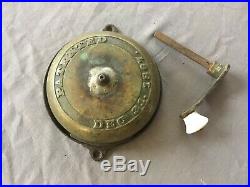 Antique Cast Iron Brass Turn Crank Handle Door Bell Old Victorian Vtg 118-19E