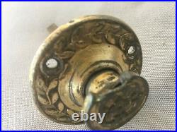 Antique Cast Iron Brass Turn knob Door Bell Old Taylors Victorian Vtg 29-19J