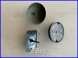 Antique Cast Iron Brass Twist Turn knob Door Bell Pat. 1891 Vtg Ringer 172-20J