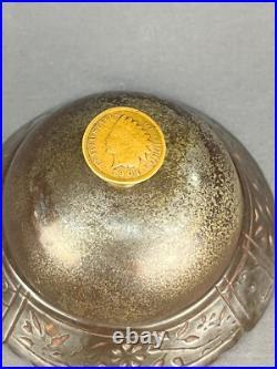 Antique Cast Iron Hotel Service Desk Bell with 1904 Indian Head Penny Non-Wrkg