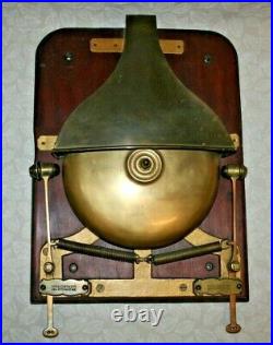 Antique Charles Cory & Son Large 26 Brass Double Chime Nautical Ships Fire Bell