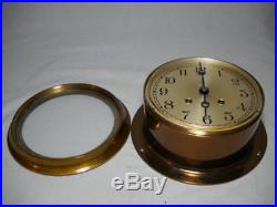Antique Chelsea Clock Co. Brass Ships Bell Clock Circa 1915 Runs and Chimes