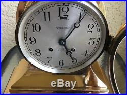 Antique Chelsea Ships Bell Clock Very Rare Admiral Red Brass 6 Dial Ca. 1921