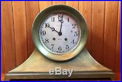 Antique Chelsea Ships Bell Clock withGreat Lakes Maritime History. Rare Large Base