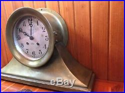 Antique Chelsea Ships Bell Clock withGreat Lakes Maritime History. Rare Large Base