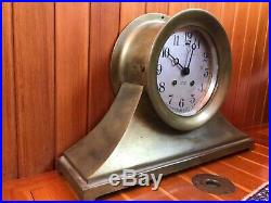 Antique Chelsea Ships Bell Clock withGreat Lakes Maritime History. Rare Large Base