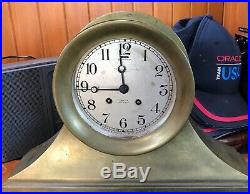 Antique Chelsea Ships Bell Clock withGreat Lakes Maritime History. Rare Large Base