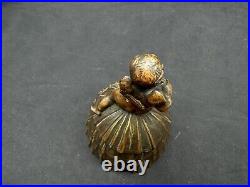 Antique Cherub on Top Bronze Bell