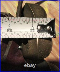 Antique Christmas 15 Graduated Brass Horse Sleigh Bells w Leather Strap