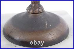 Antique Civil War Era Hotel Desk or Concierge Bronze & Brass Bell withMarble Base