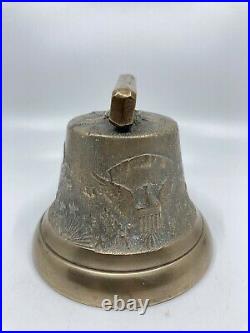 Antique Civil War US Army Camel Corp US Cavalry Eagle Brass Bell