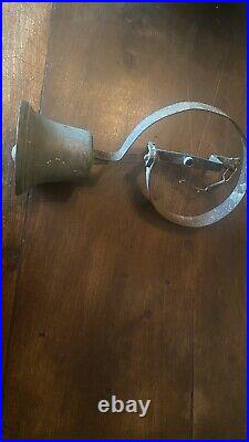 Antique Coiled Butler's Brass Bells Set Of 3 Different Styles