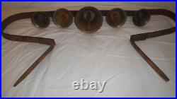 Antique Conestoga Brass Bells, Horse Hame Wagon Carriage, Large Sleigh Bell Rack