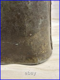 Antique Cow Bell Original Old Hand Crafted, 6 Firestone Clapper Brass Copper