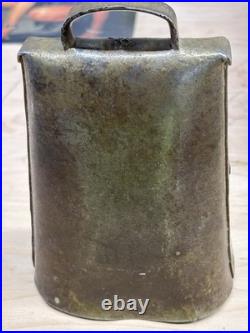 Antique Cow Bell Original Old Hand Crafted, 6 Firestone Clapper Brass Copper