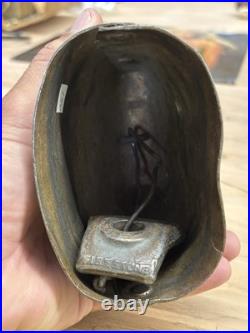 Antique Cow Bell Original Old Hand Crafted, 6 Firestone Clapper Brass Copper