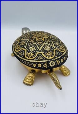 Antique Damascene BOJ Eibar Spain Hotel Desk Turtle Ring Bell