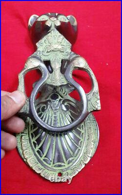 Antique Design Cat Shape Decorative Door Knocker Brass Bell Handmade Gift VR335