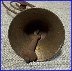 Antique Door Bell General Store Coil Spring Mercantile Farmhouse Primitive Brass