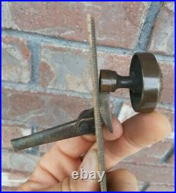 Antique Door Bell Pull Handle Reading Elaine Brass Bronze 1889 Ringer Lever Knob