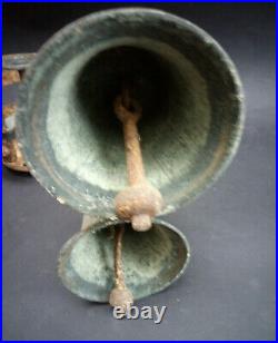 Antique Double Door Bell Sprung Double Ringer Brass Bronze Servants Original Old