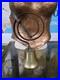 Antique Early American Brass & Hand-Forged Iron Entrance Door Bell c. 1800-1850s