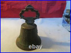 Antique Early Bronze Colonial Mission Decorated Bell #2