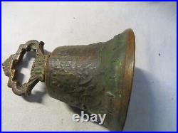 Antique Early Bronze Colonial Mission Decorated Bell #2