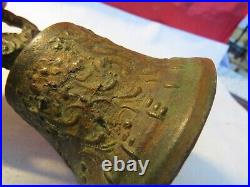 Antique Early Bronze Colonial Mission Decorated Bell #2