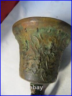 Antique Early Bronze Colonial Mission Decorated Bell #2