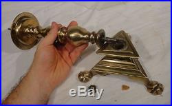 Antique Early European French Dutch Bell Metal Brass Bronze Candlestick Stick