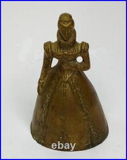 Antique Early Style Elizabethan Cast Bronze Belle Bell Lady Grand Tour