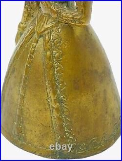 Antique Early Style Elizabethan Cast Bronze Belle Bell Lady Grand Tour