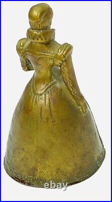 Antique Early Style Elizabethan Cast Bronze Belle Bell Lady Grand Tour