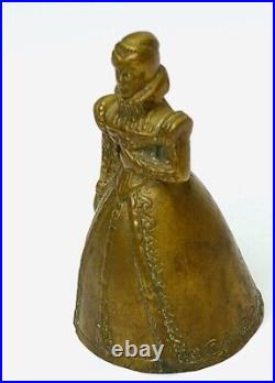 Antique Early Style Elizabethan Cast Bronze Belle Bell Lady Grand Tour