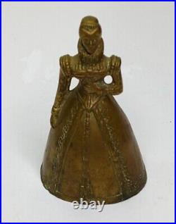 Antique Early Style Elizabethan Cast Bronze Belle Bell Lady Grand Tour