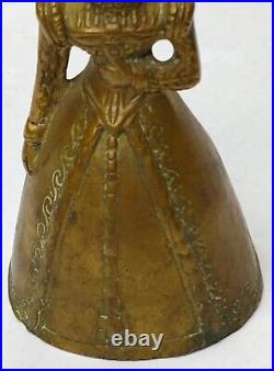 Antique Early Style Elizabethan Cast Bronze Belle Bell Lady Grand Tour