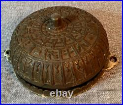 Antique Eastlake Brass Cast Iron Wall Mount Door Bell 1800's Ornate WORKS! Nice