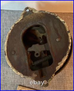 Antique Eastlake Brass Cast Iron Wall Mount Door Bell 1800's Ornate WORKS! Nice